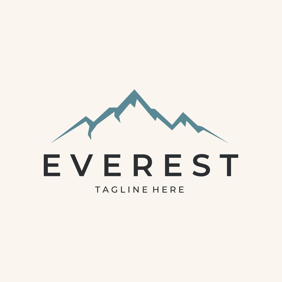 plantilla de diseño de vector de logotipo de montaña everest