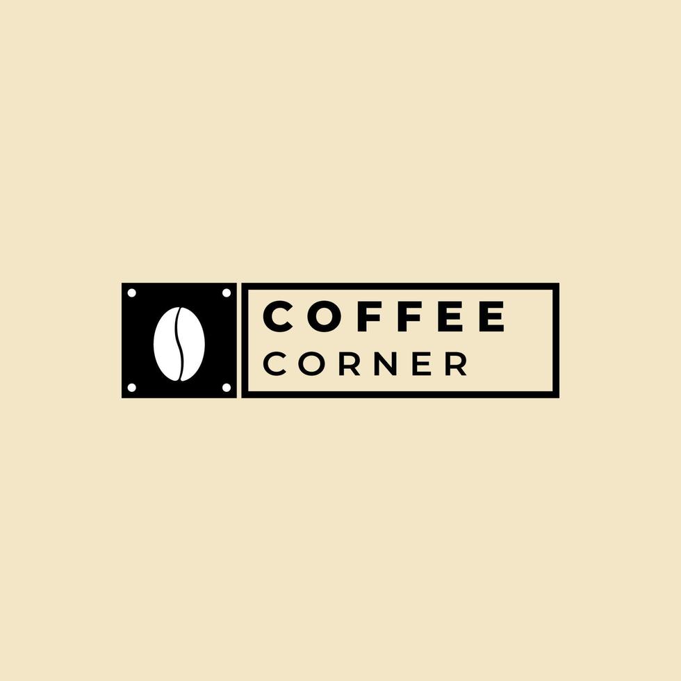 Coffee corner logo Design with modern and vintage concept vector