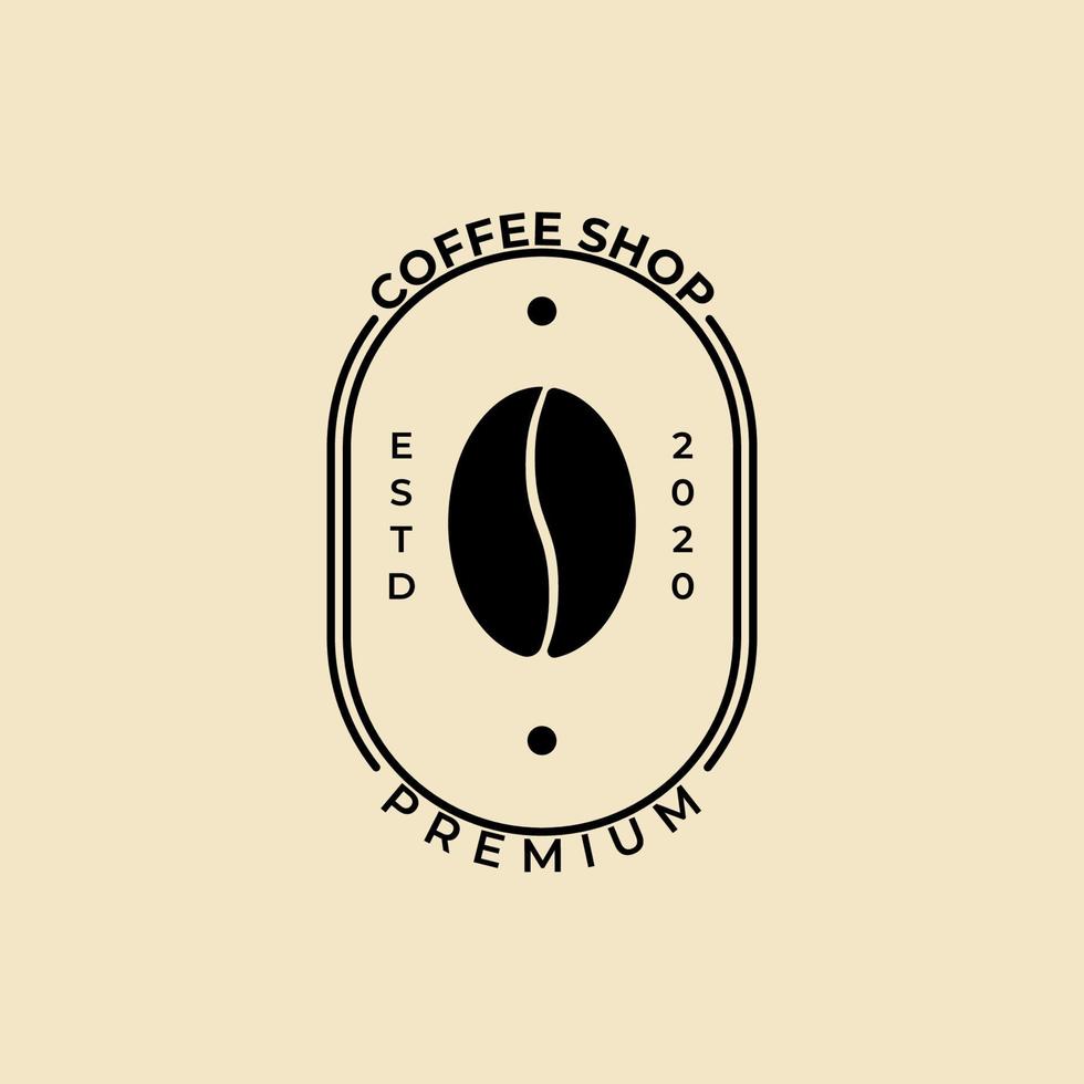 Coffee with line style logo icon design template flat vector