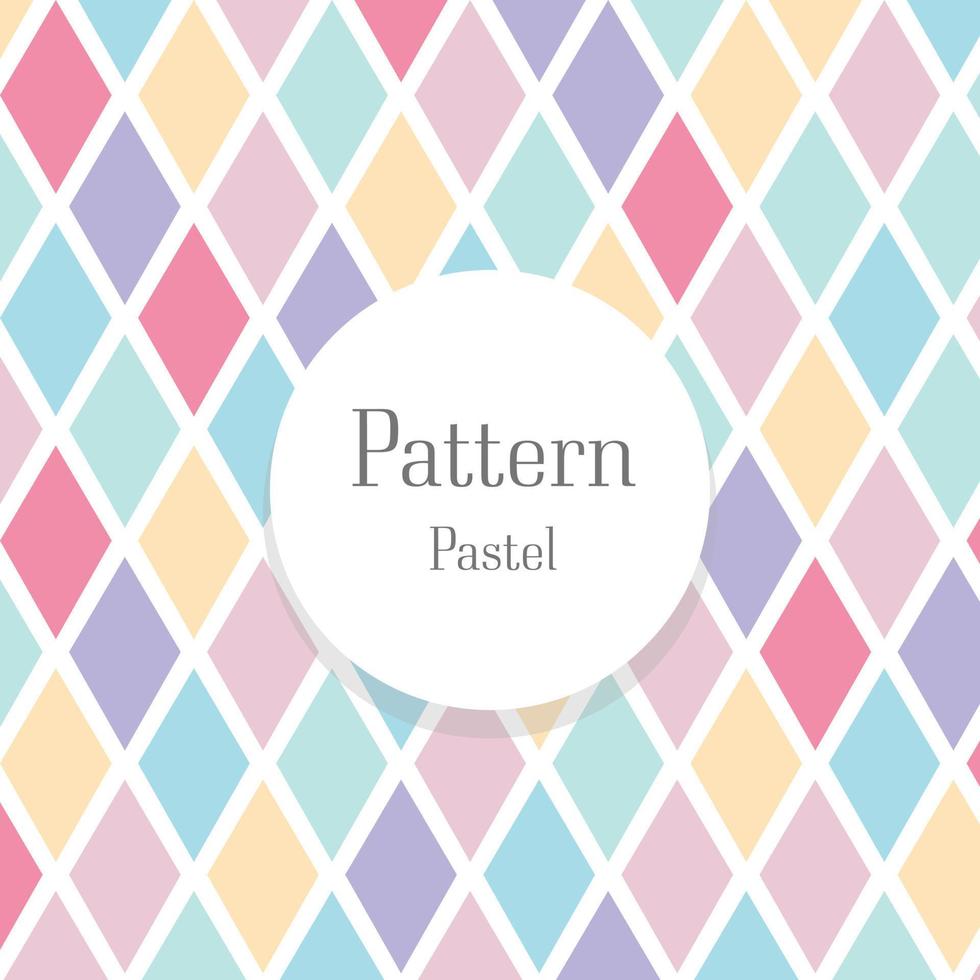 Diamond Shape Pattern with Pastel Color vector