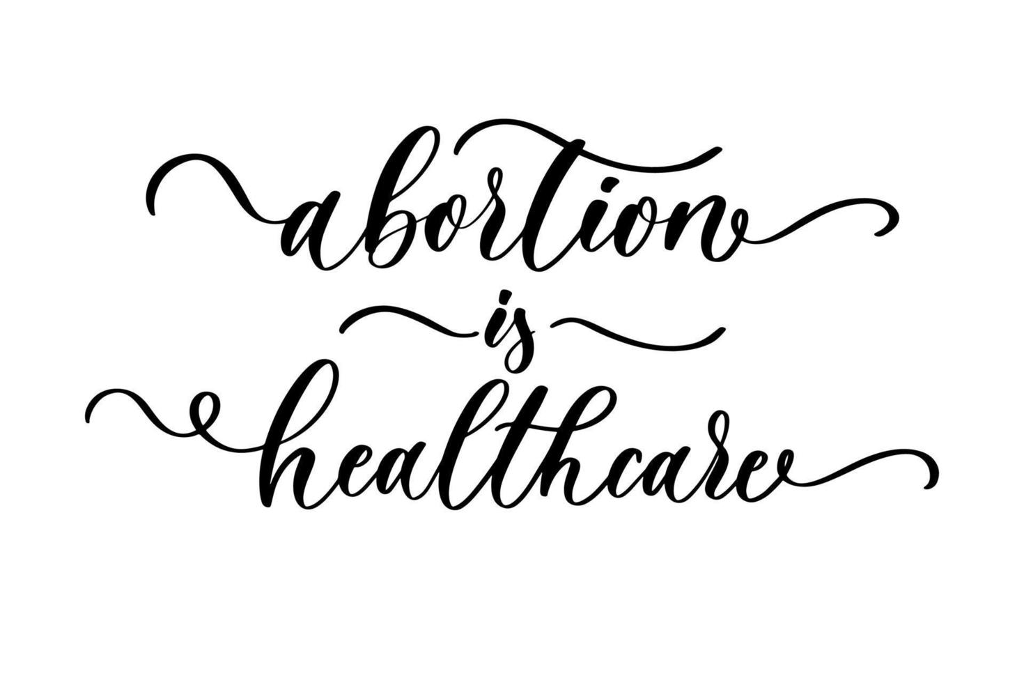 Abortion is healthcare. Sign. Keep abortion legal and safe banner. Woman rights. vector