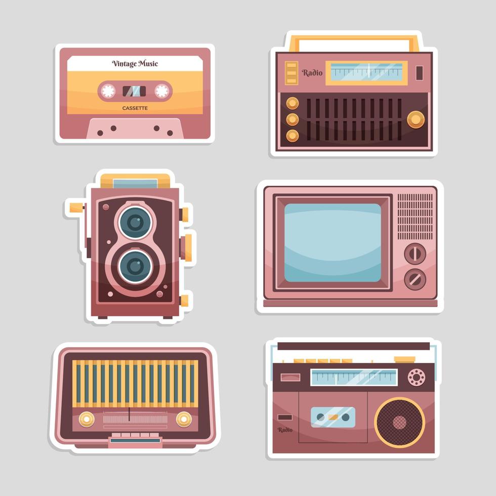 Set of Journal Vintage Stickers vector