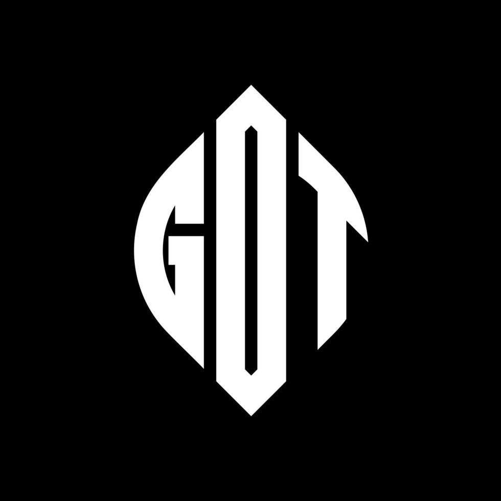 diseño de logotipo de letra de círculo gdt con forma de círculo y elipse. gdt letras elipses con estilo tipográfico. las tres iniciales forman un logo circular. gdt círculo emblema resumen monograma letra marca vector. vector