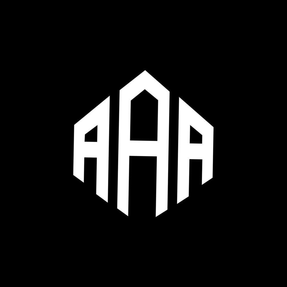 AAA letter logo design with polygon shape. AAA polygon and cube shape logo design. AAA hexagon vector logo template white and black colors. AAA monogram, business and real estate logo.