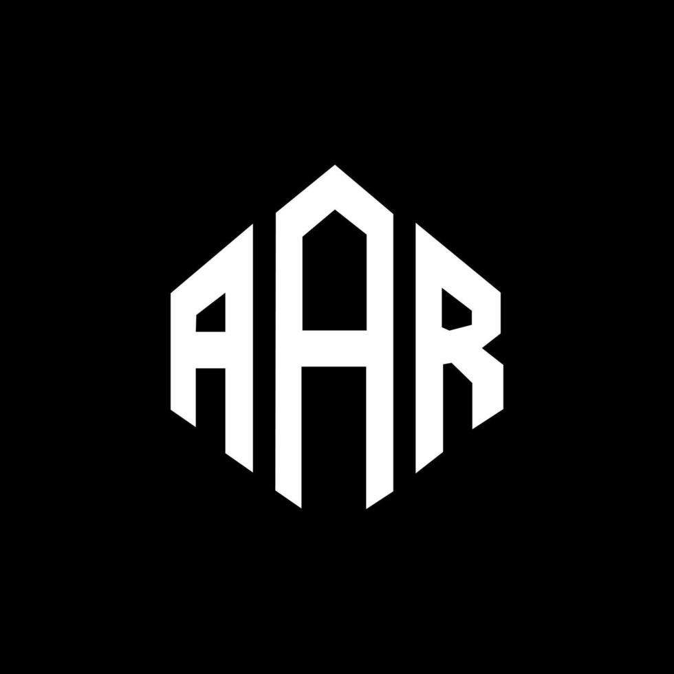 AAR letter logo design with polygon shape. AAR polygon and cube shape logo design. AAR hexagon vector logo template white and black colors. AAR monogram, business and real estate logo.