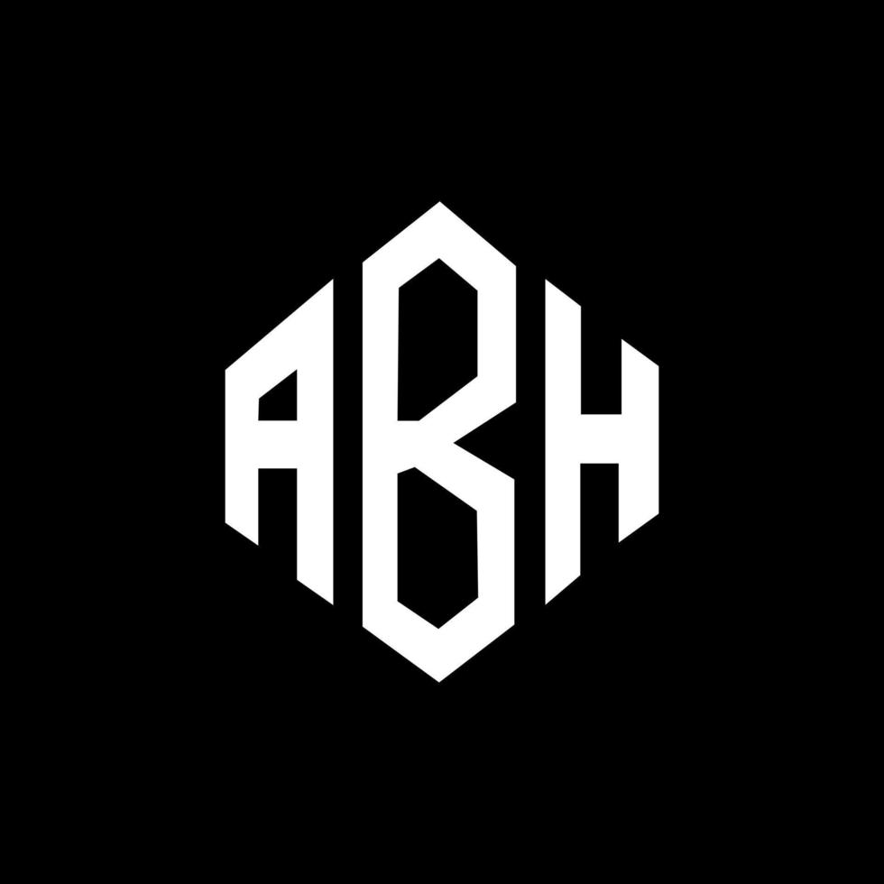 ABH letter logo design with polygon shape. ABH polygon and cube shape logo design. ABH hexagon vector logo template white and black colors. ABH monogram, business and real estate logo.
