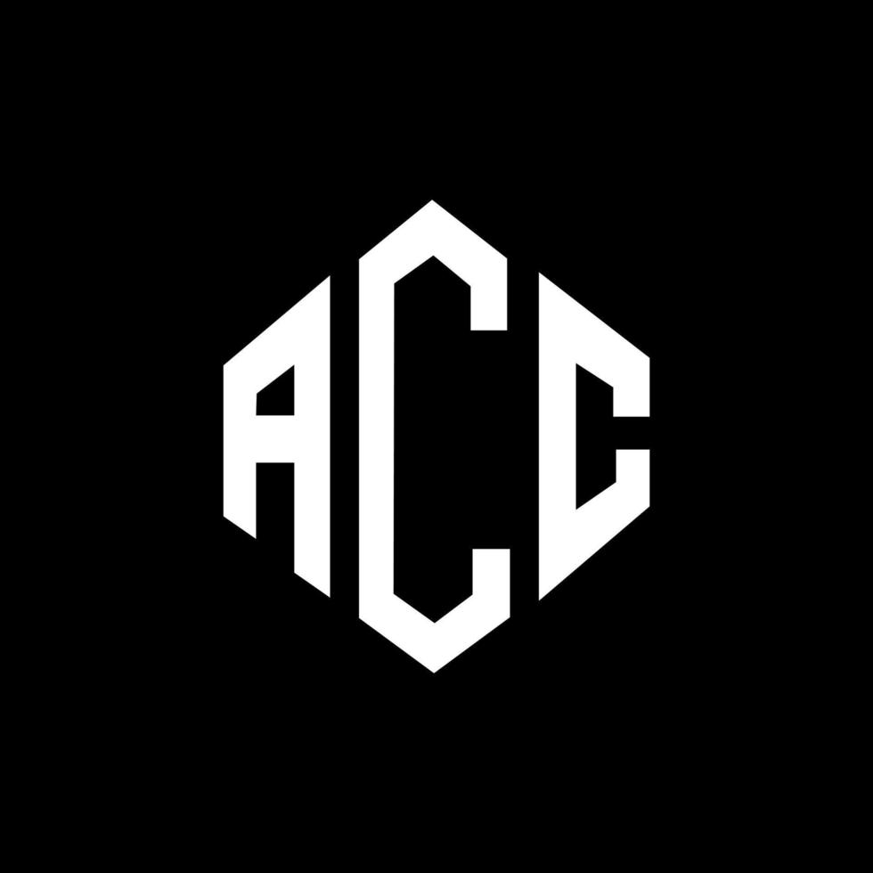 diseño de logotipo de letra acc con forma de polígono. diseño de logotipo en forma de cubo y polígono acc. plantilla de logotipo vectorial hexagonal acc colores blanco y negro. monograma acc, logotipo comercial e inmobiliario. vector