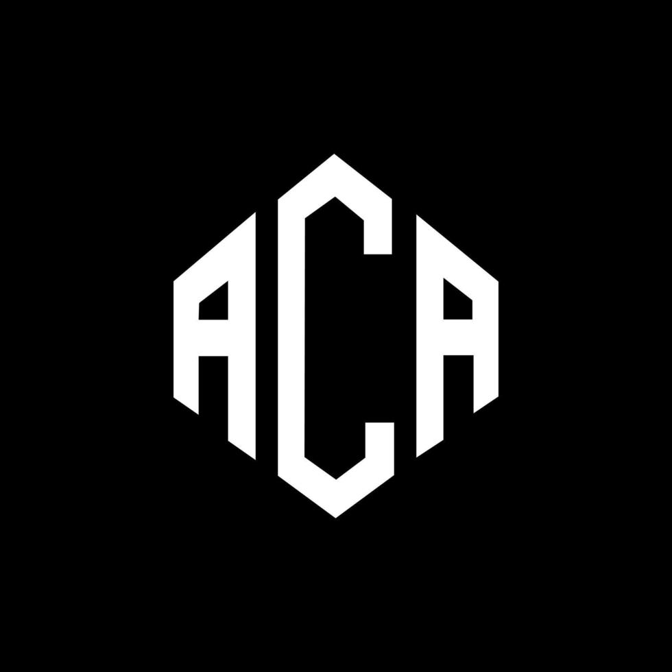 ACA letter logo design with polygon shape. ACA polygon and cube shape logo design. ACA hexagon vector logo template white and black colors. ACA monogram, business and real estate logo.