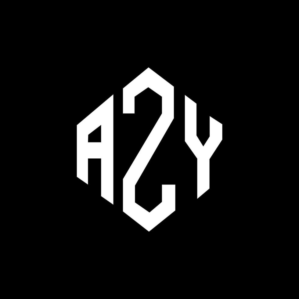 diseño de logotipo de letra azy con forma de polígono. azy polígono y diseño de logotipo en forma de cubo. azy hexagon vector logo plantilla colores blanco y negro. monograma azy, logotipo comercial y inmobiliario.