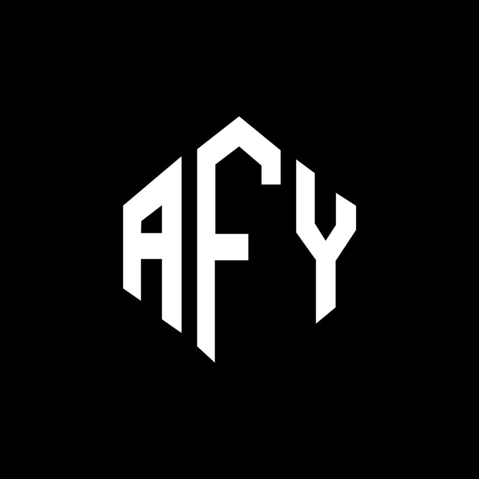 AFY letter logo design with polygon shape. AFY polygon and cube shape ...