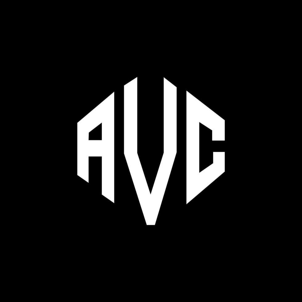 diseño de logotipo de letra avc con forma de polígono. avc polígono y diseño de logotipo en forma de cubo. plantilla de logotipo vectorial hexagonal avc colores blanco y negro. monograma avc, logotipo empresarial y inmobiliario. vector