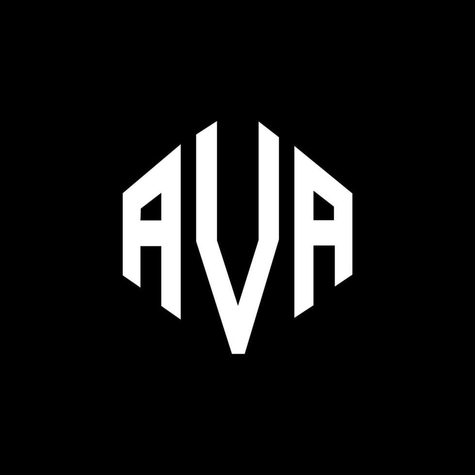 diseño de logotipo de letra ava con forma de polígono. ava polígono y diseño de logotipo en forma de cubo. ava hexágono vector logo plantilla colores blanco y negro. ava monograma, logotipo comercial e inmobiliario.