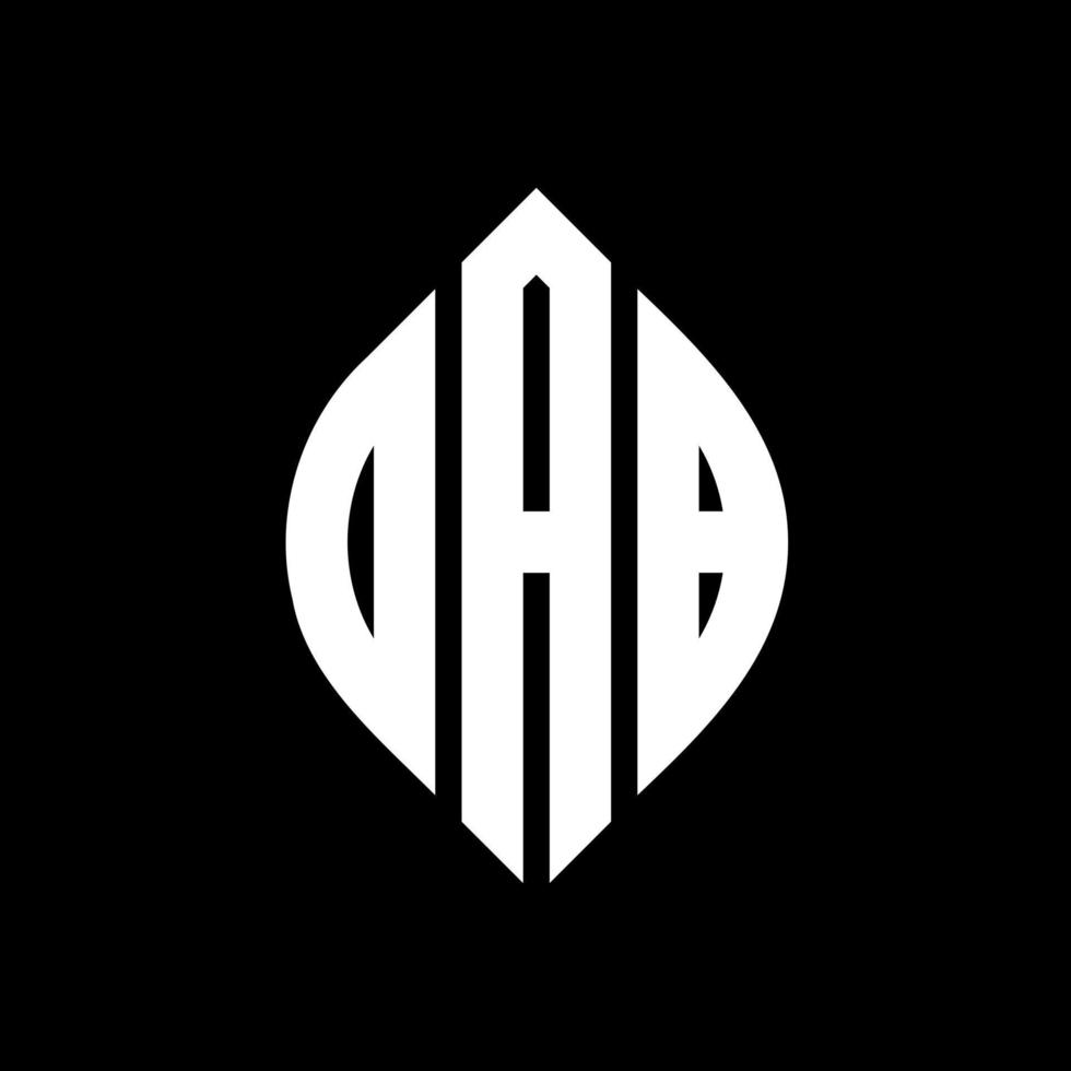 DAB circle letter logo design with circle and ellipse shape. DAB ellipse letters with typographic style. The three initials form a circle logo. DAB Circle Emblem Abstract Monogram Letter Mark Vector. vector