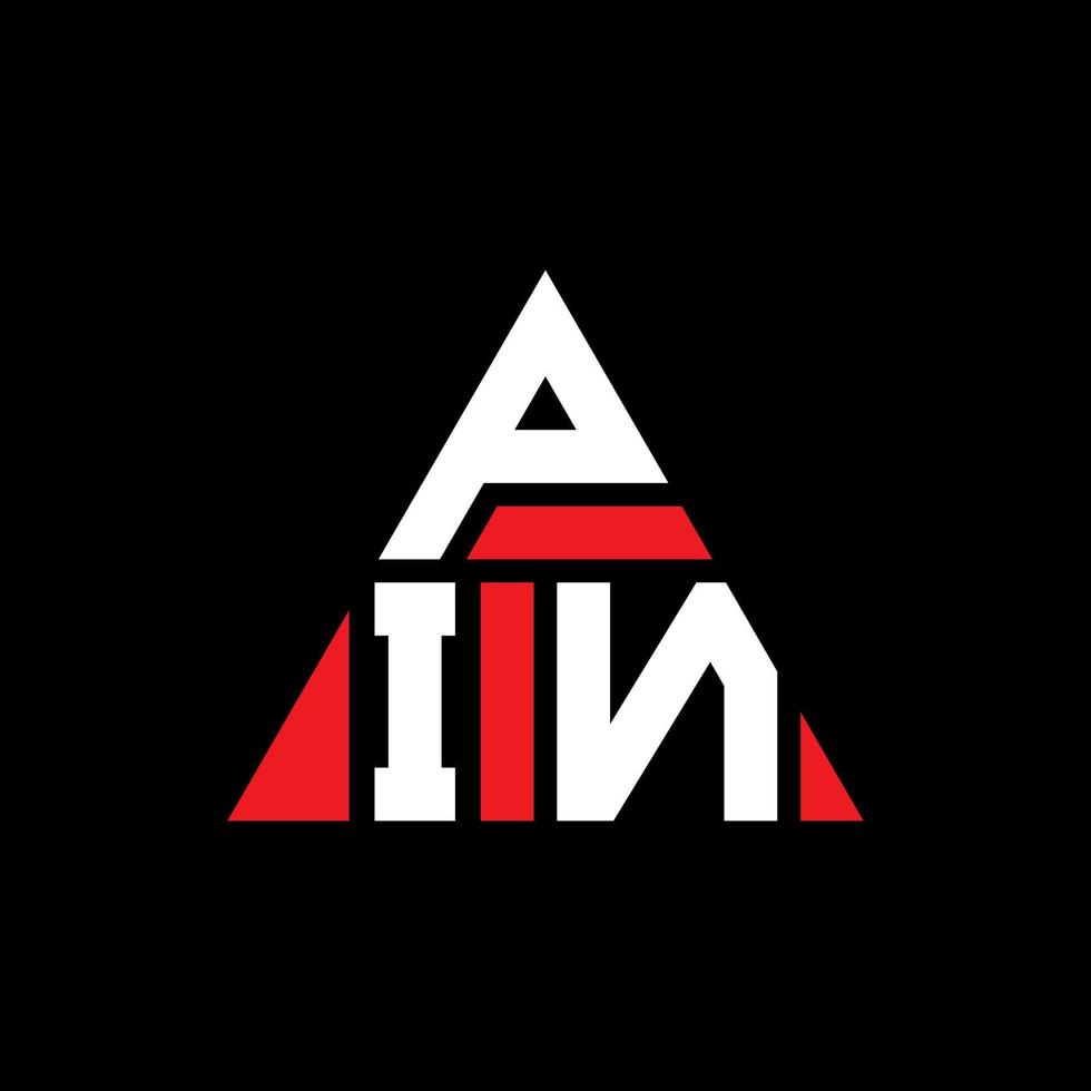 diseño de logotipo de letra de triángulo pin con forma de triángulo. monograma de diseño de logotipo de triángulo pin. plantilla de logotipo de vector de triángulo pin con color rojo. logotipo triangular pin logotipo simple, elegante y lujoso.
