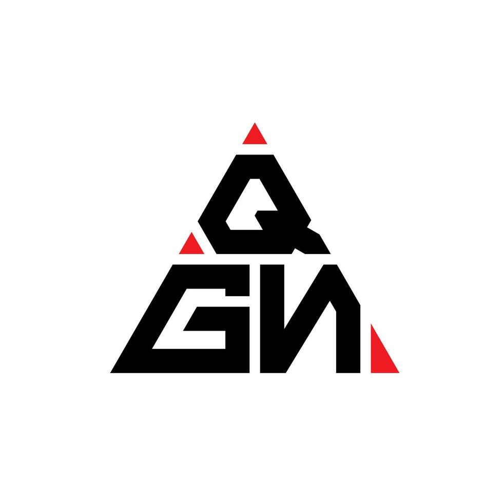 diseño de logotipo de letra triangular qgn con forma de triángulo. monograma de diseño de logotipo de triángulo qgn. plantilla de logotipo de vector de triángulo qgn con color rojo. logotipo triangular qgn logotipo simple, elegante y lujoso.