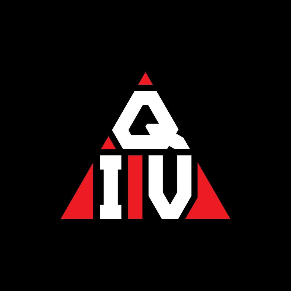 diseño de logotipo de letra triangular qiv con forma de triángulo. monograma de diseño del logotipo del triángulo qiv. plantilla de logotipo de vector de triángulo qiv con color rojo. logotipo triangular qiv logotipo simple, elegante y lujoso.