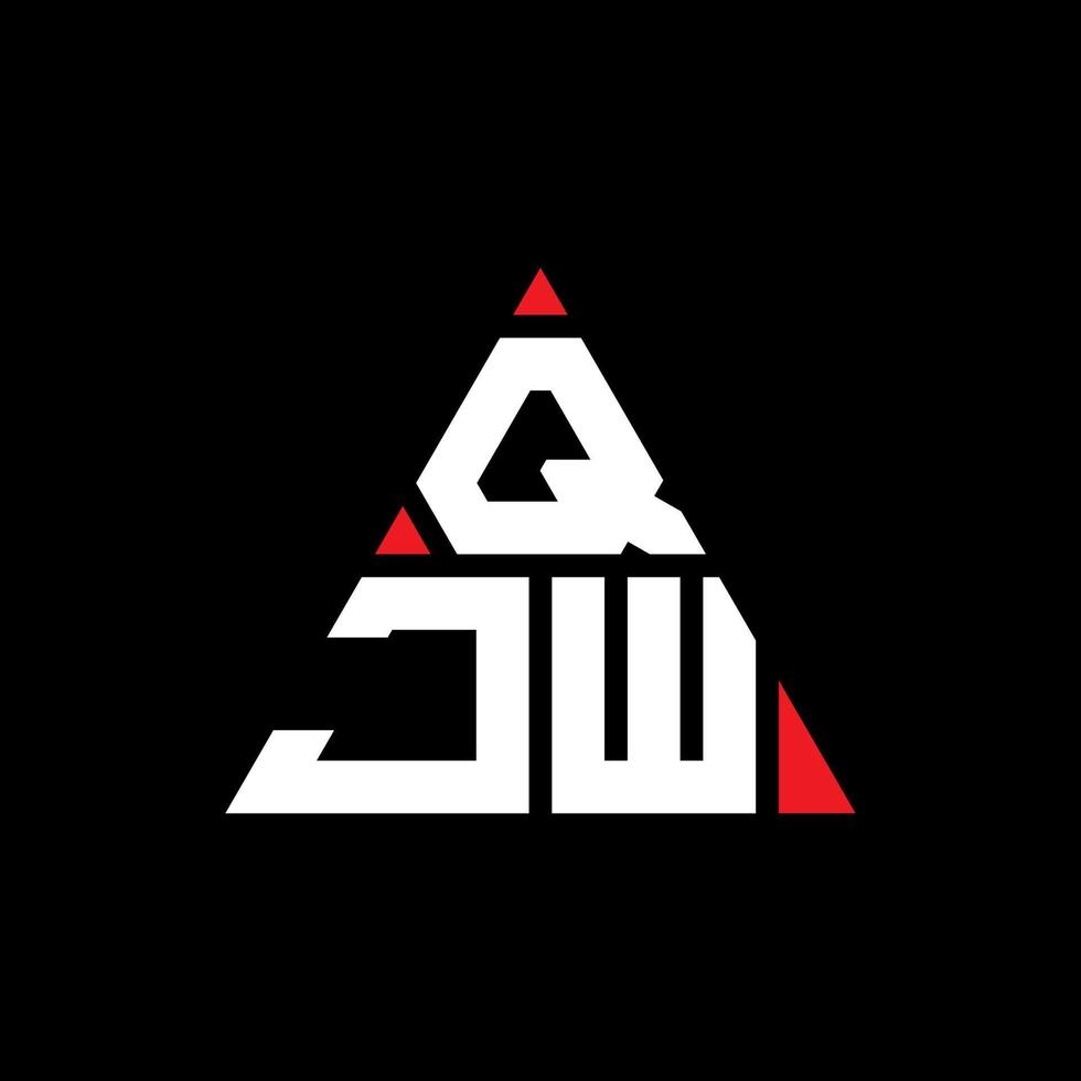 qjw diseño de logotipo de letra triangular con forma de triángulo. monograma de diseño de logotipo de triángulo qjw. plantilla de logotipo de vector de triángulo qjw con color rojo. logotipo triangular qjw logotipo simple, elegante y lujoso.