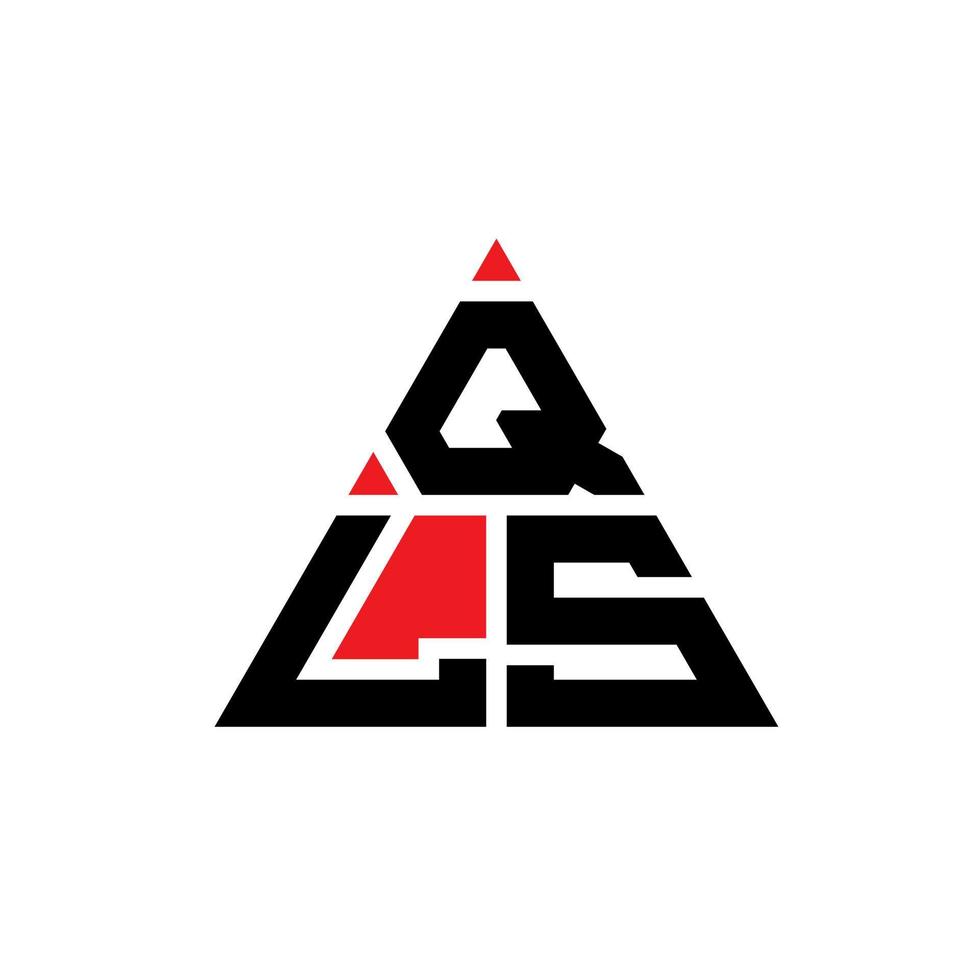 qls diseño de logotipo de letra triangular con forma de triángulo. monograma de diseño de logotipo de triángulo qls. plantilla de logotipo de vector de triángulo qls con color rojo. logotipo triangular qls logotipo simple, elegante y lujoso.