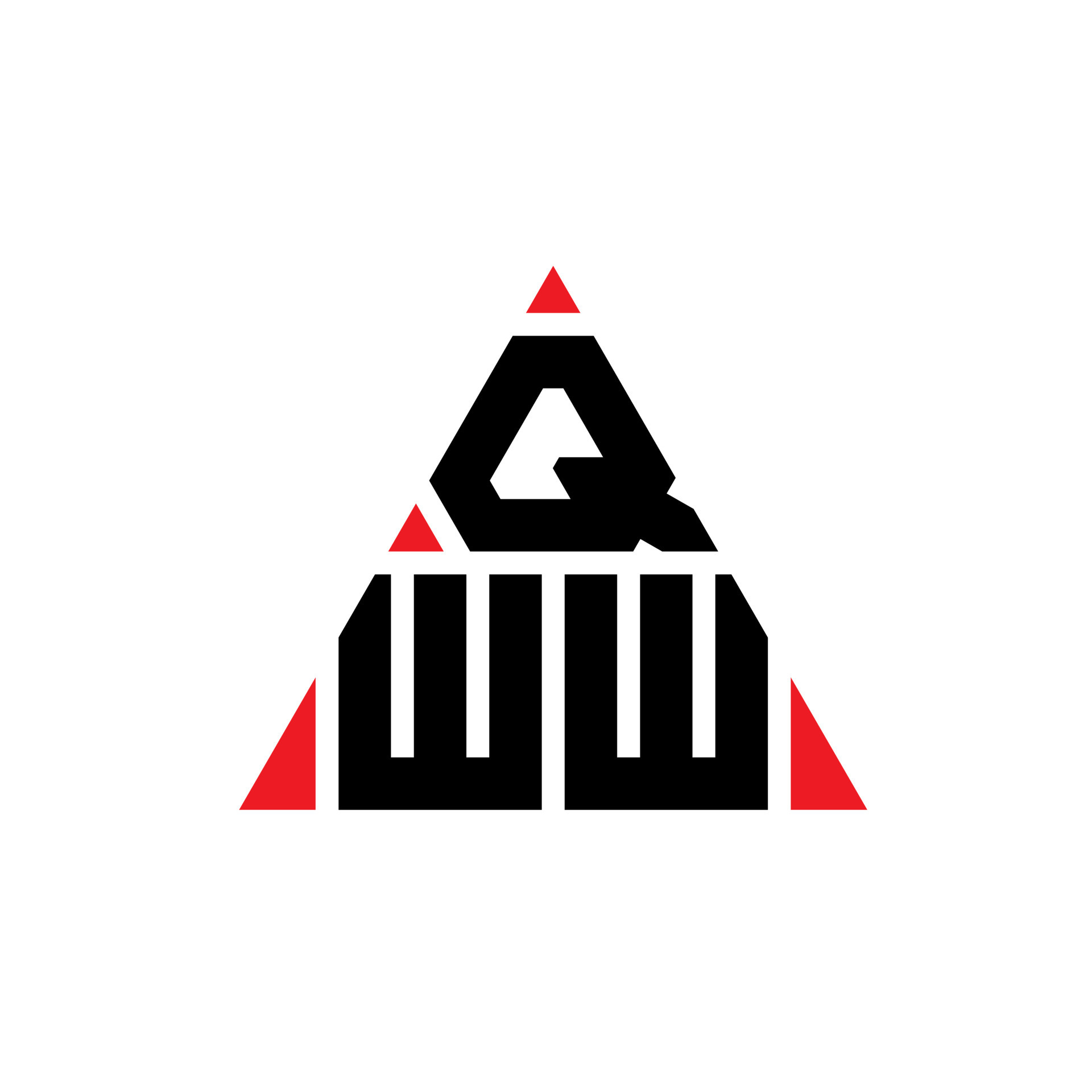 QWW triangle letter logo design with triangle shape. QWW triangle logo ...