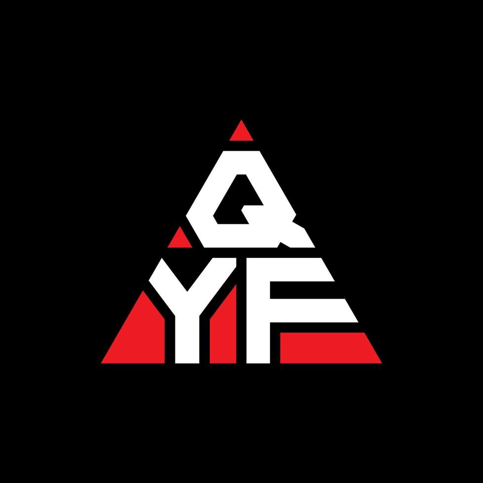 QYF triangle letter logo design with triangle shape. QYF triangle logo design monogram. QYF triangle vector logo template with red color. QYF triangular logo Simple, Elegant, and Luxurious Logo.