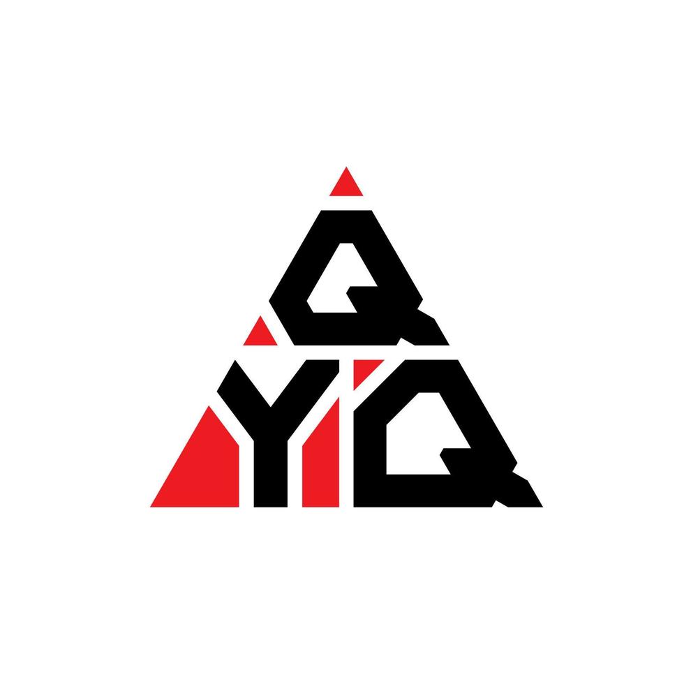 qyq diseño de logotipo de letra triangular con forma de triángulo. monograma de diseño de logotipo de triángulo qyq. plantilla de logotipo de vector de triángulo qyq con color rojo. logotipo triangular qyq logotipo simple, elegante y lujoso.