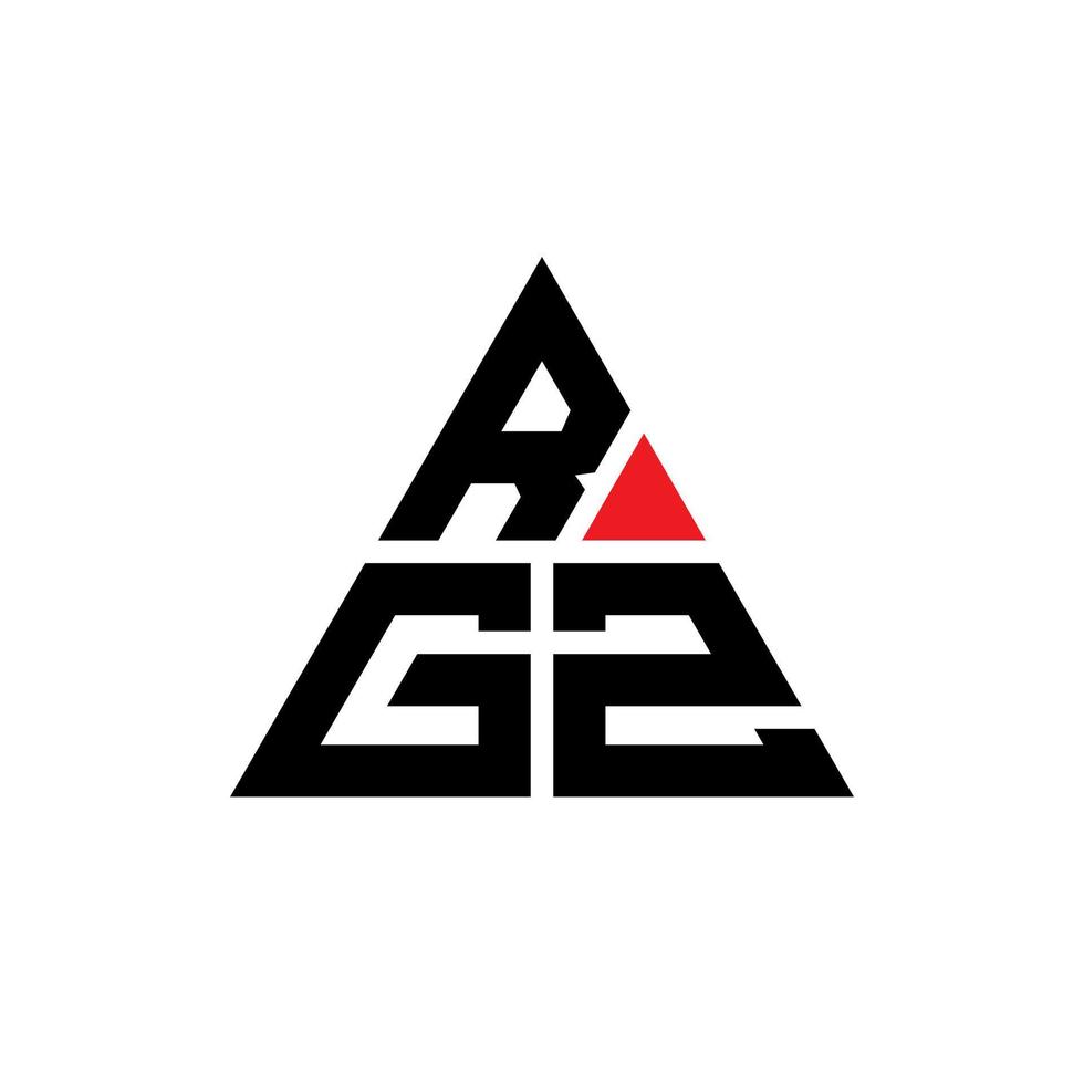 diseño de logotipo de letra triangular rgz con forma de triángulo. monograma de diseño de logotipo de triángulo rgz. plantilla de logotipo de vector de triángulo rgz con color rojo. logotipo triangular rgz logotipo simple, elegante y lujoso.