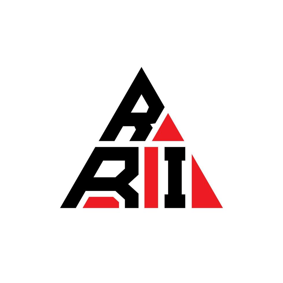 diseño de logotipo de letra de triángulo rri con forma de triángulo. monograma de diseño del logotipo del triángulo rri. plantilla de logotipo de vector de triángulo rri con color rojo. logotipo triangular rri logotipo simple, elegante y lujoso.