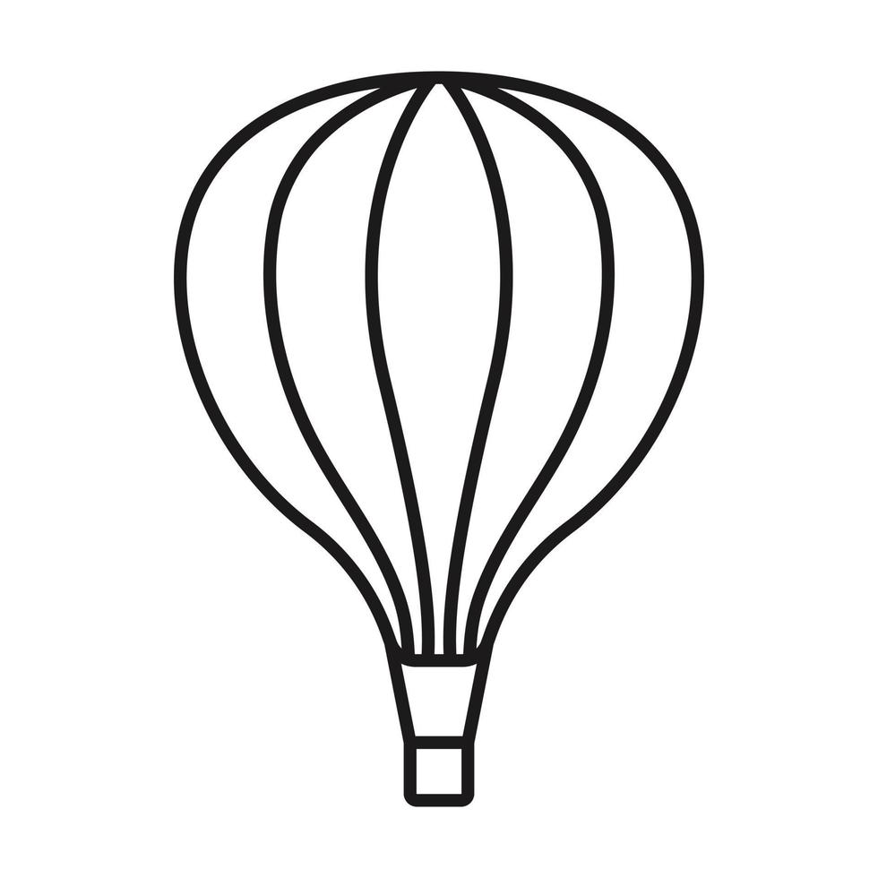 Hot air balloon or balloon flight line art vector icon for apps and websites