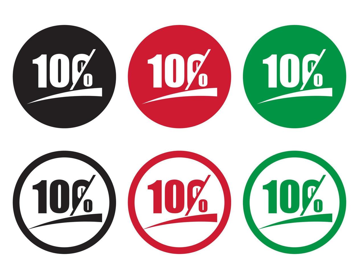 One hundred percentage or 100 percent number with underline flat vector icon for apps and websites