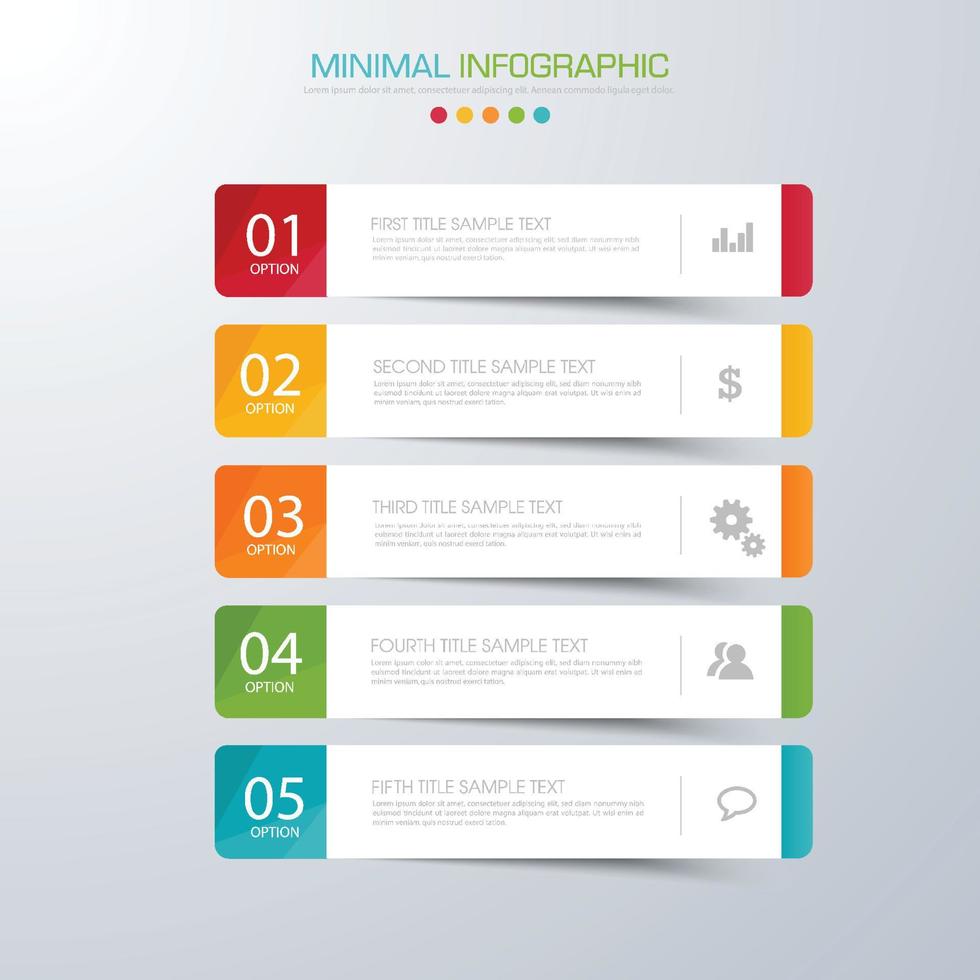 plantilla de infografía empresarial con icono, ilustración de diseño vectorial vector