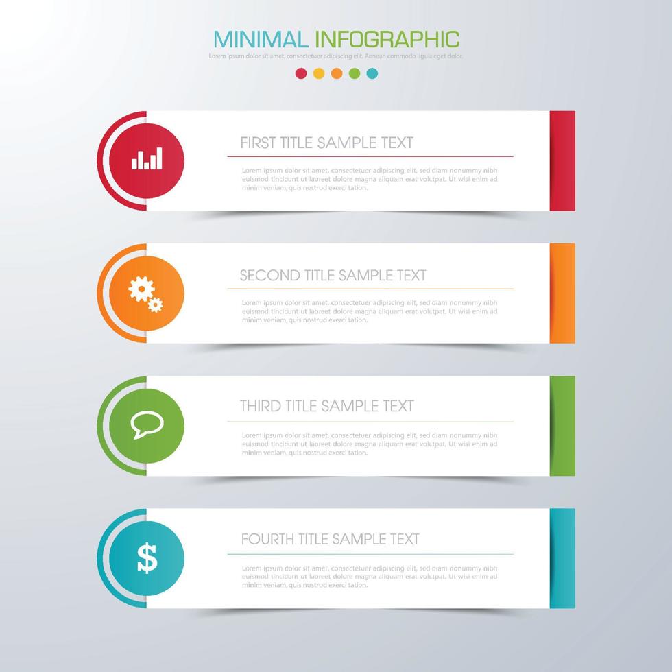 plantilla de infografía empresarial con icono, ilustración de diseño vectorial vector