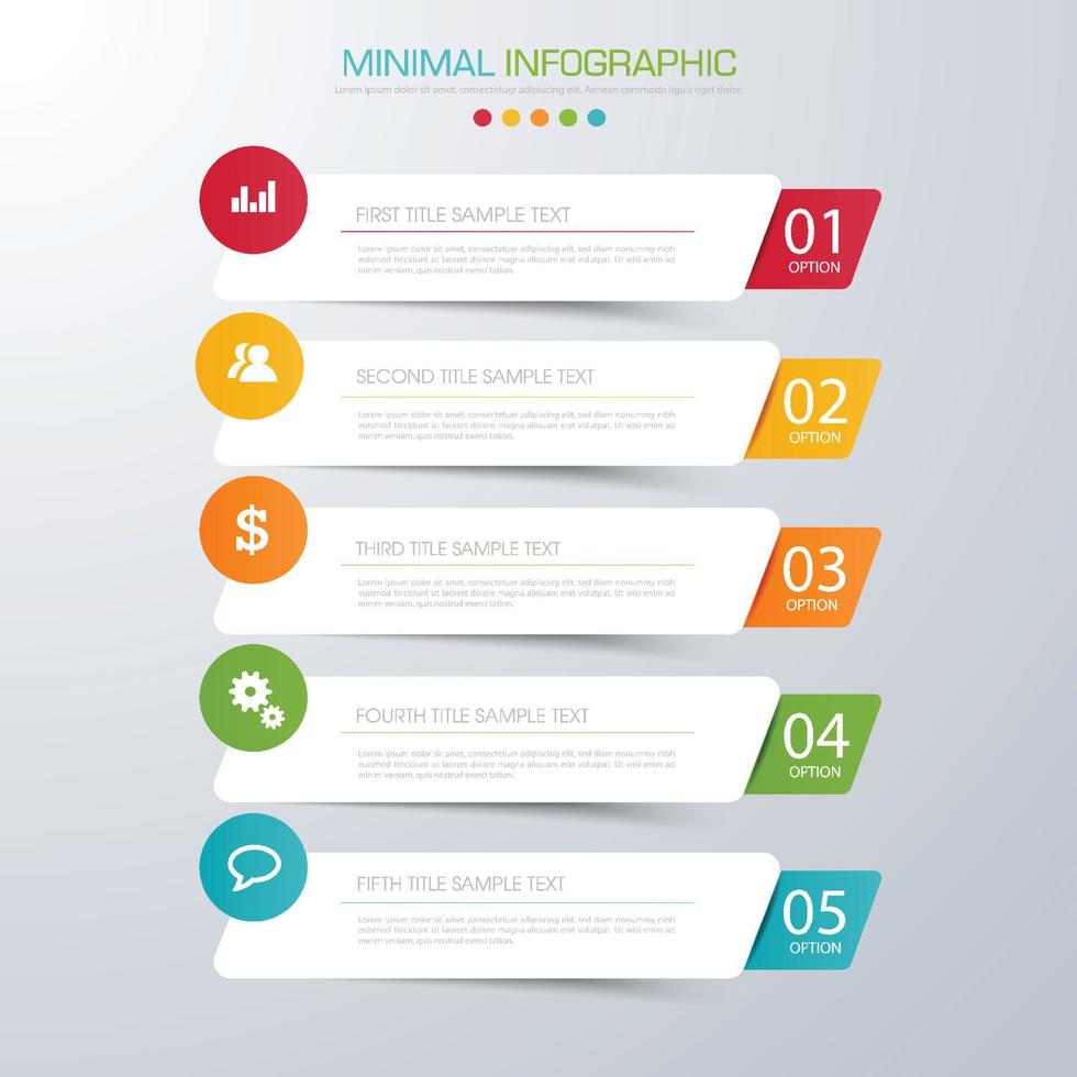 plantilla de infografía empresarial con icono, ilustración de diseño vectorial vector