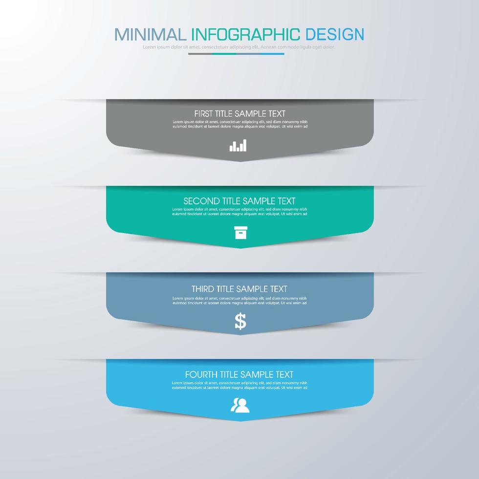 plantilla de infografía empresarial con icono, ilustración de diseño vectorial vector