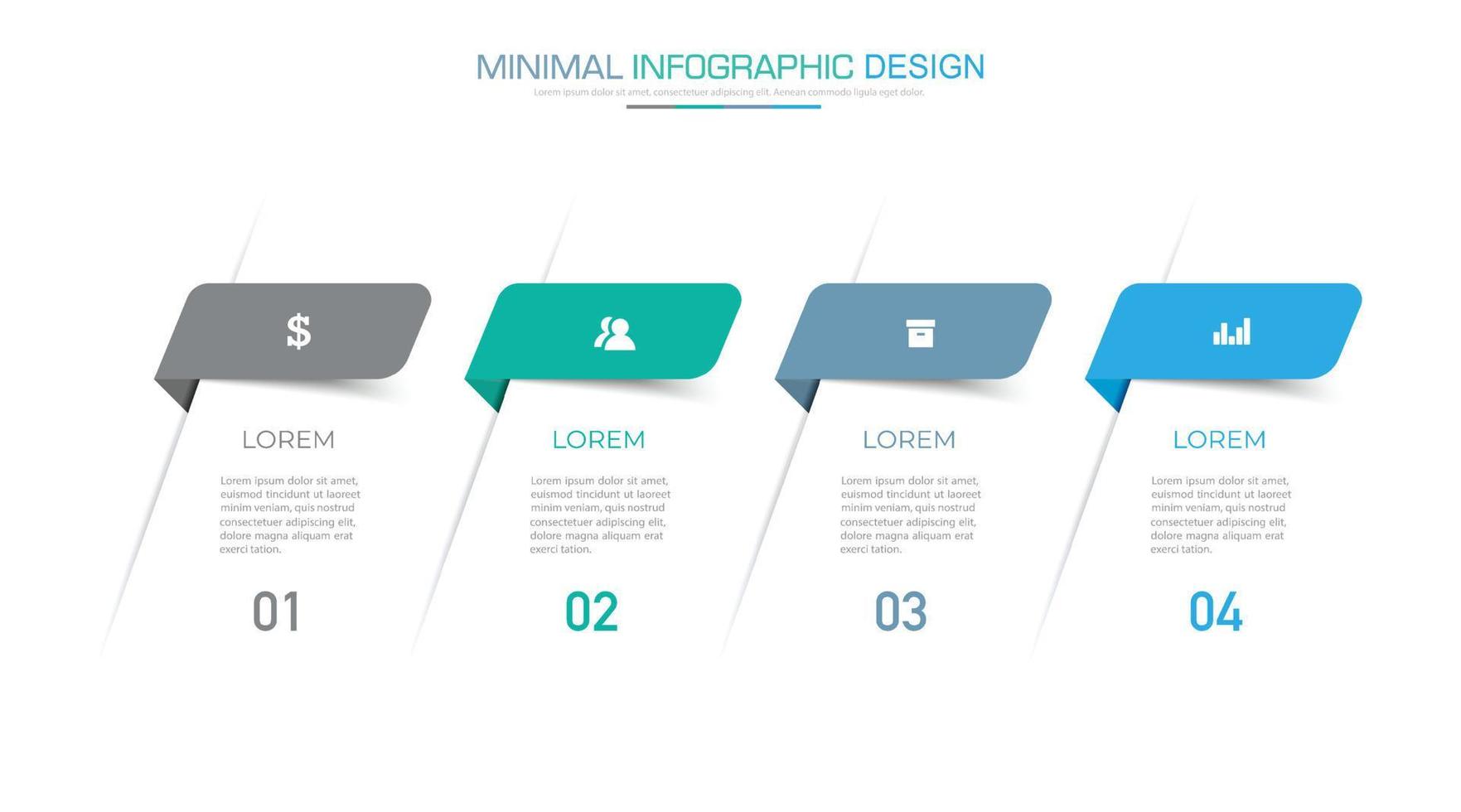 plantilla de infografía empresarial con icono, ilustración de diseño vectorial vector