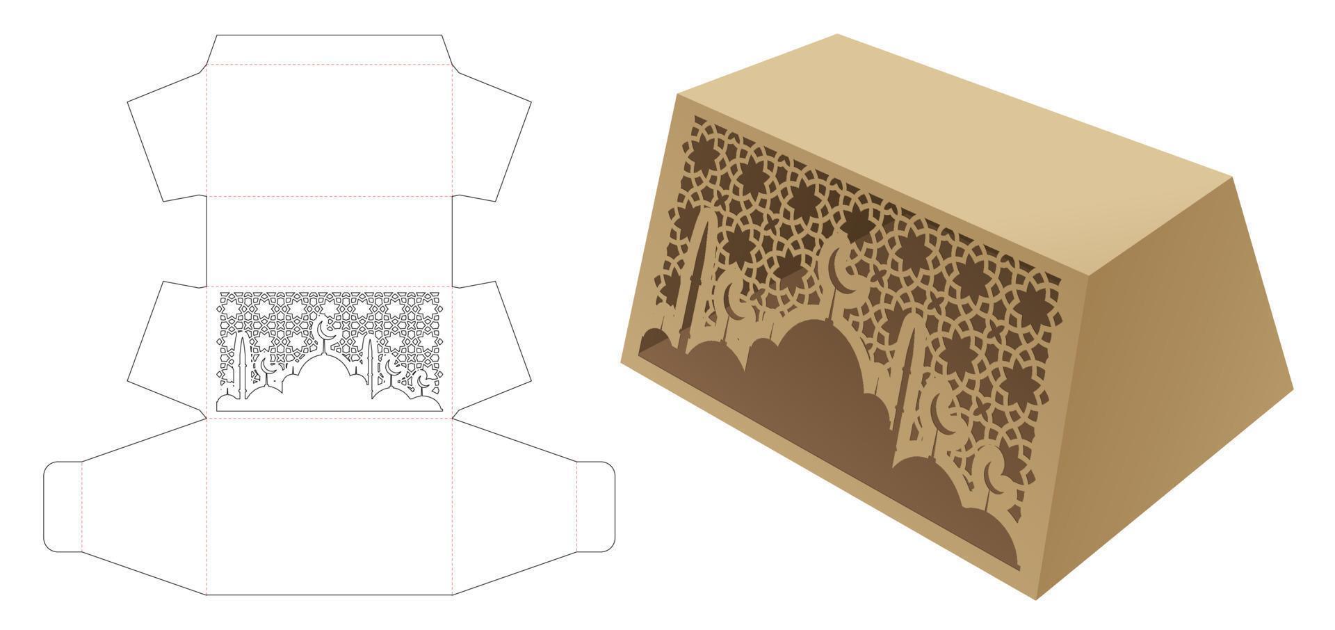 box die cut template vector