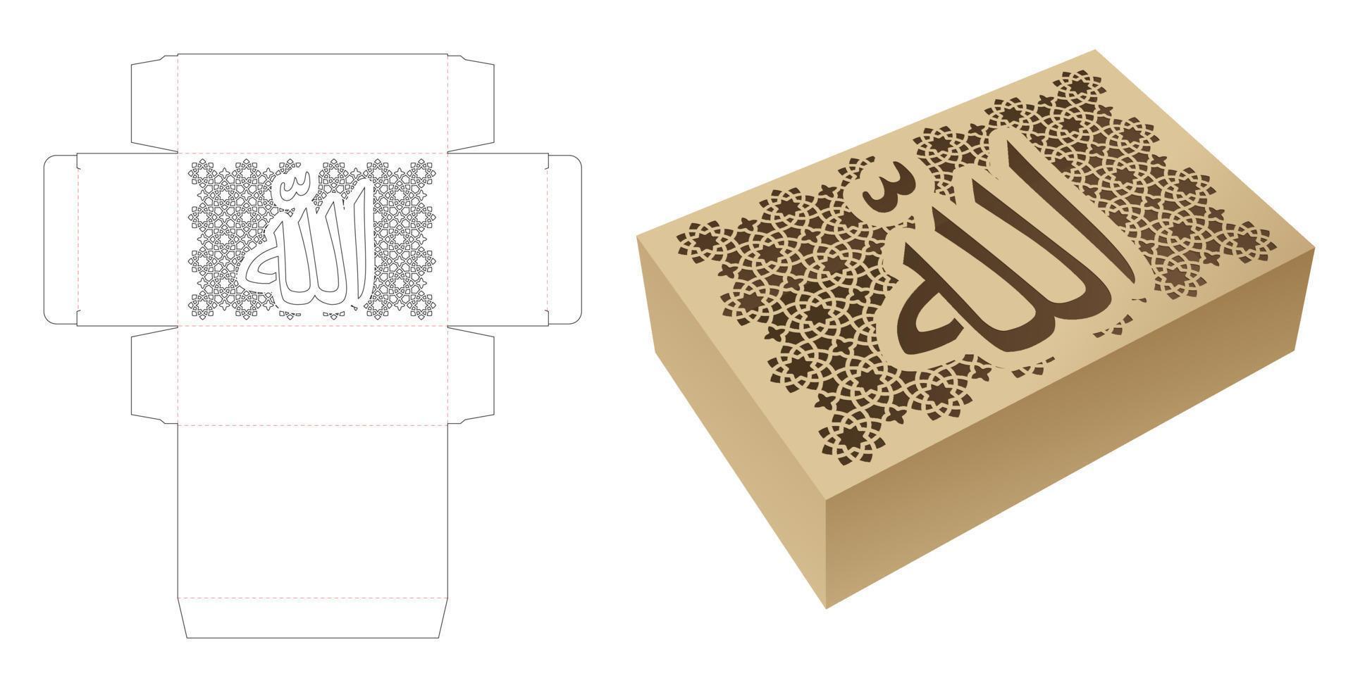 plantilla troquelada de caja vector