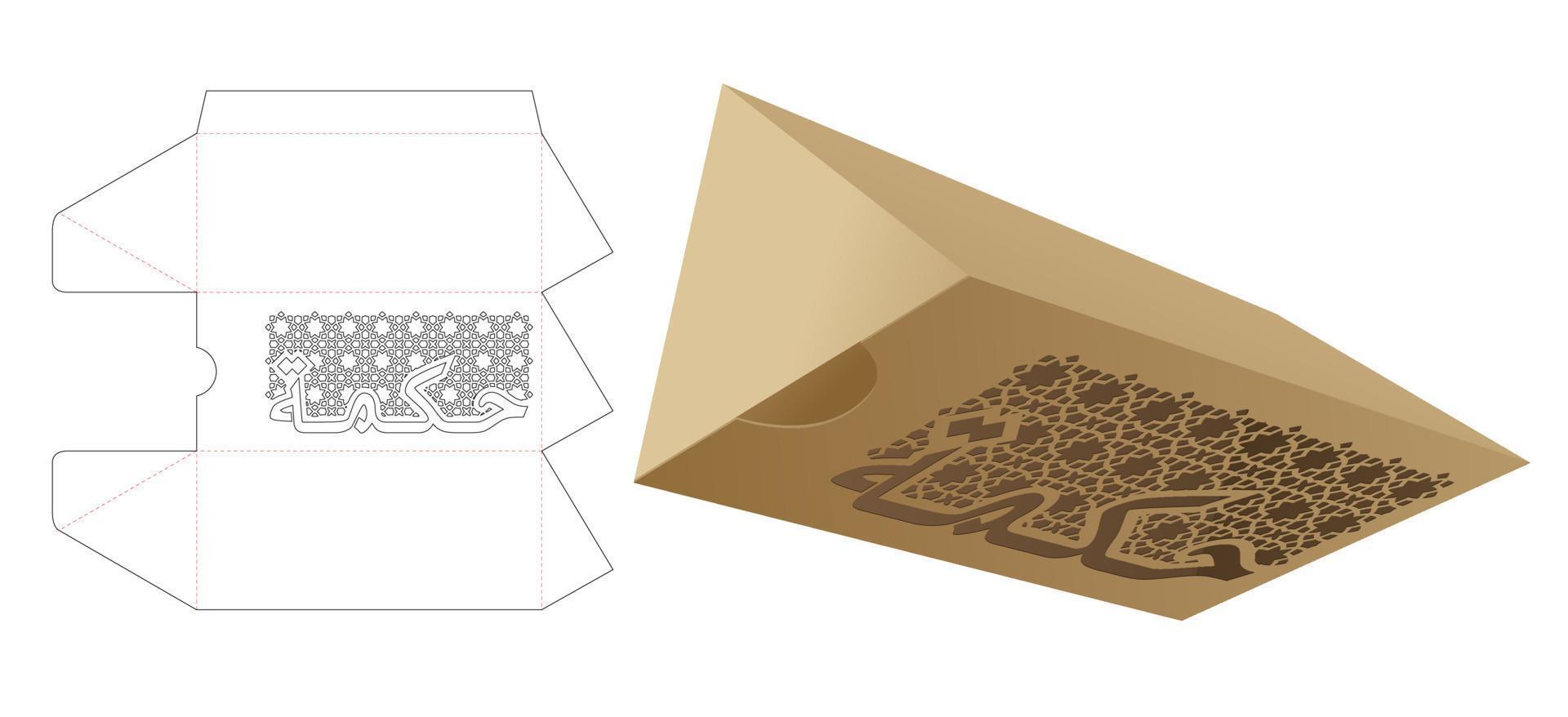 box die cut template vector