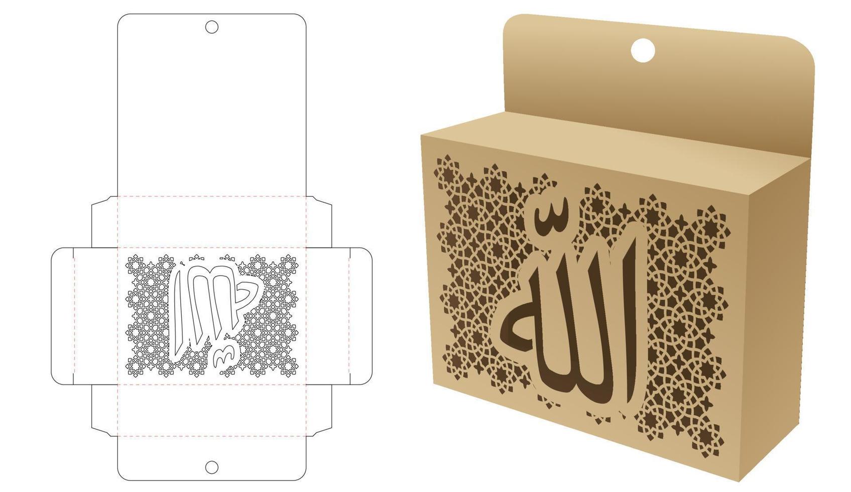 box die cut template vector