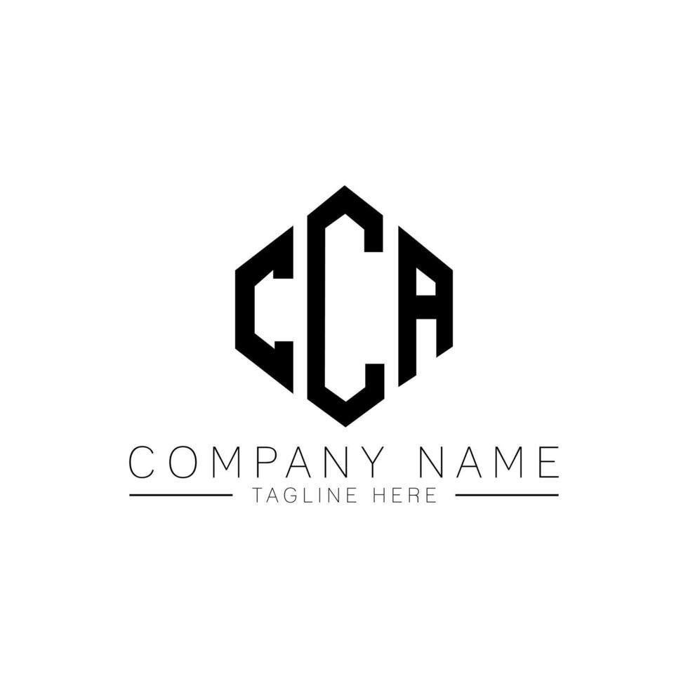 CCA letter logo design with polygon shape. CCA polygon and cube shape logo design. CCA hexagon vector logo template white and black colors. CCA monogram, business and real estate logo.