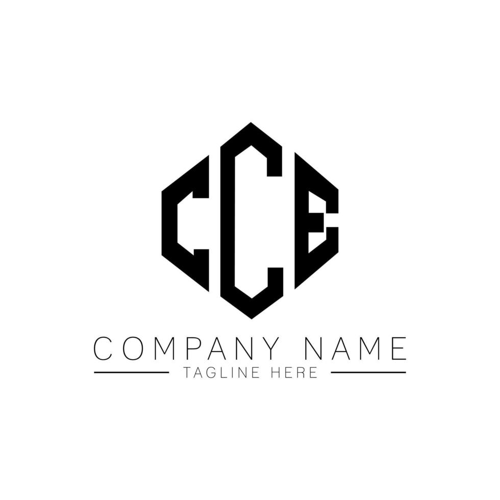 CCE letter logo design with polygon shape. CCE polygon and cube shape logo design. CCE hexagon vector logo template white and black colors. CCE monogram, business and real estate logo.