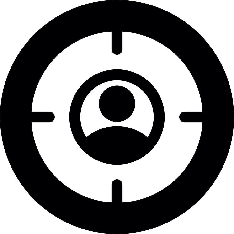 Target Glyph Icon vector