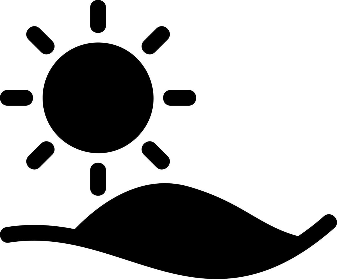 Sun Glyph Icon vector