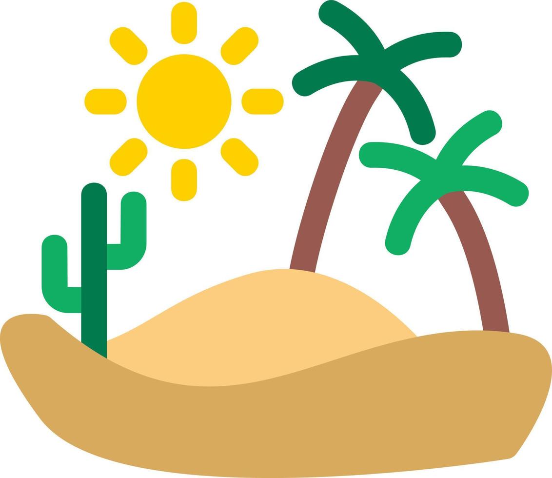 Desert Reort Flat Icon vector