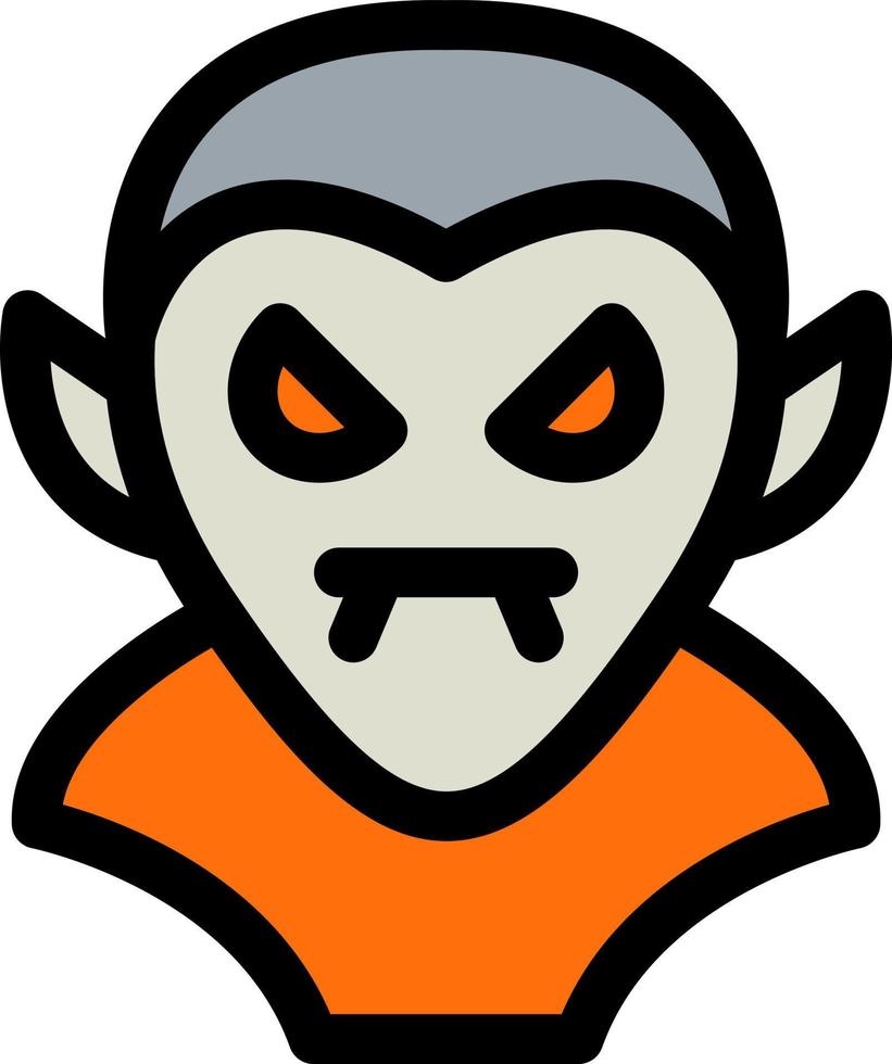 Dracula Line Filled Icon vector