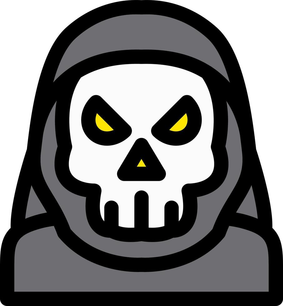 Grim Reaper Line Filled Icon vector