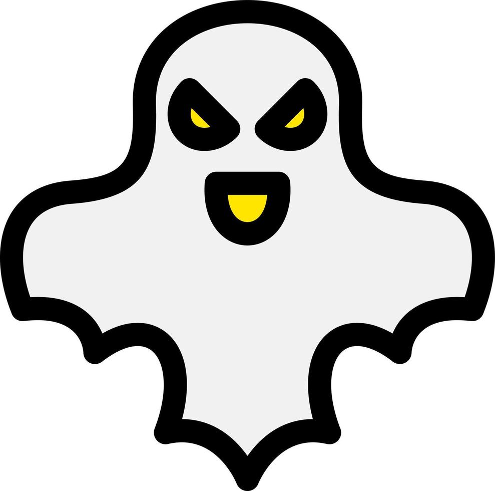 Ghost Line Filled Icon vector