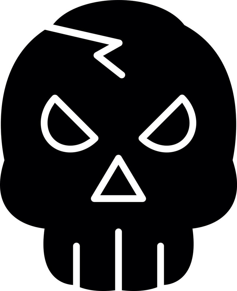 Skull Glyph Icon vector