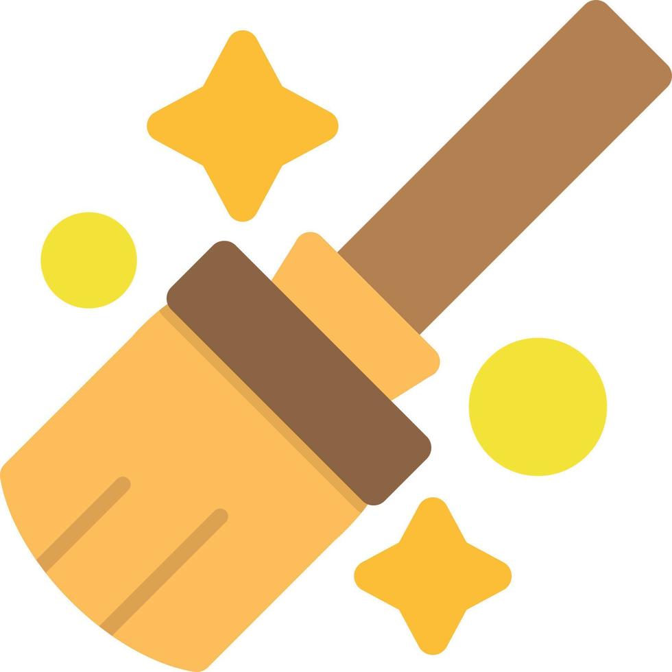 Flying Broom Flat Icon vector