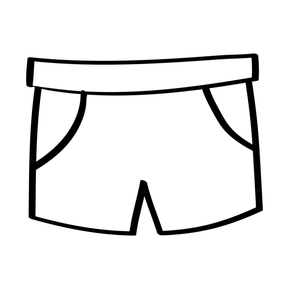 Shorts icon. Childish clothing and school accessories icon vector