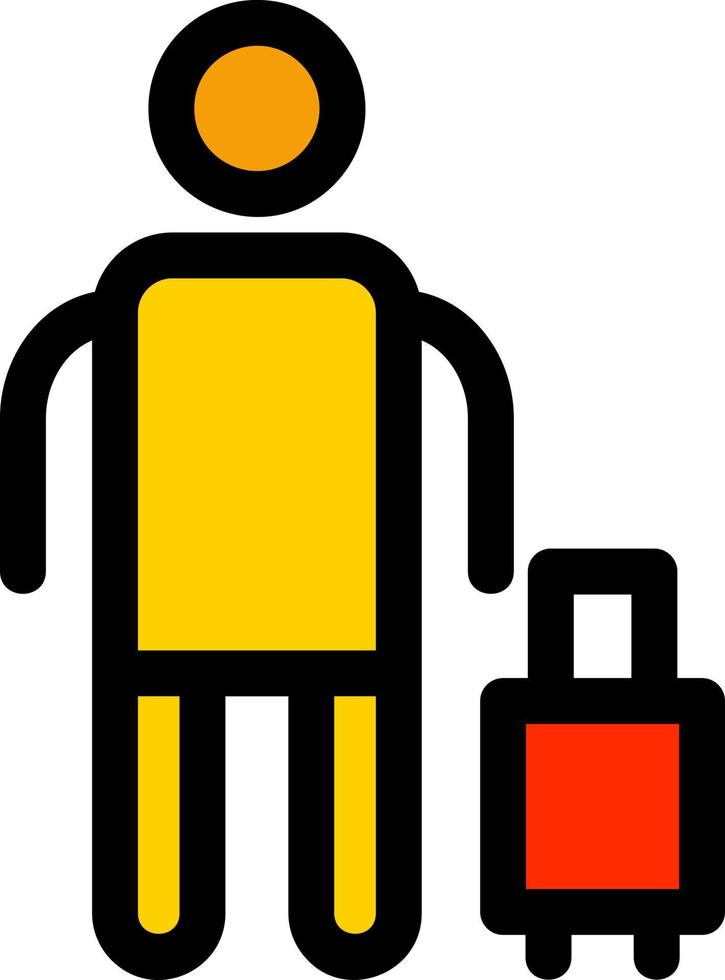 Tourist Line Filled Icon vector